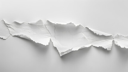 Aufkleber - paper with torn edges over white background : Generative AI