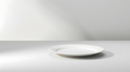 Aufkleber - Empty plate isolated on white background After some edits : Generative AI