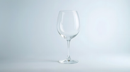 Poster - Empty wine glass on a white background : Generative AI