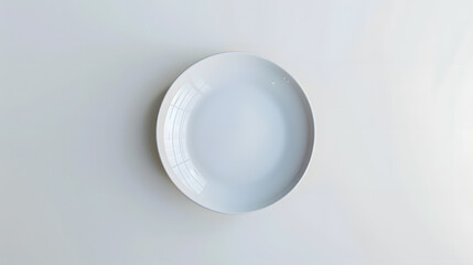 Poster - Empty plate on white background isolated selective focus : Generative AI