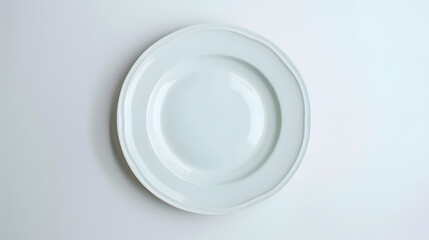 Aufkleber - white plate isolated on white background : Generative AI