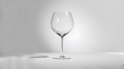 Poster - Beautiful large wine lamp isolated on a white background Transparent wine glass on a white background : Generative AI