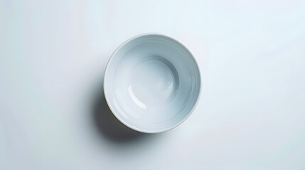 Aufkleber - Empty porcelain bowl isolated on white top view : Generative AI