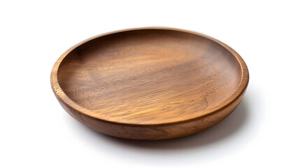 Aufkleber - Wooden Plate isolated on white background with a 45 degree angle setup : Generative AI