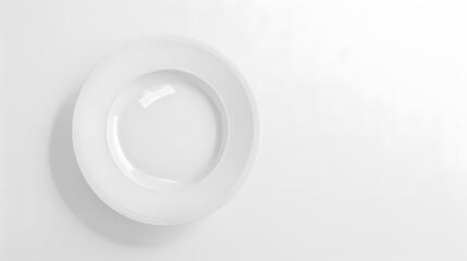 Aufkleber - White plate placed on a white background : Generative AI