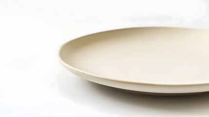 Aufkleber - Empty ceramic round plate isolated on white : Generative AI