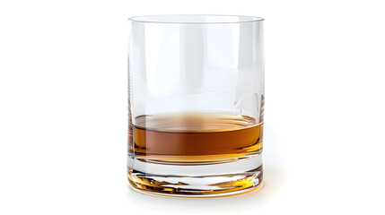 Poster - Empty and clean whiskey glass isolated on white background with clipping path : Generative AI