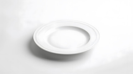 Poster - white plate isolated on white background : Generative AI