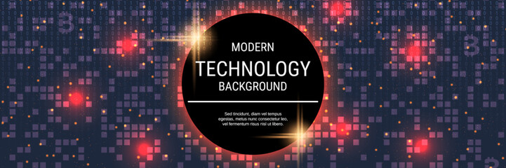 Poster - Modern technology style vector banner design template