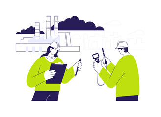 Air quality monitoring abstract concept vector illustration.