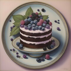 Wall Mural - vintage cake