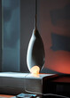 A designer lamp with a futuristic shape having beautiful view