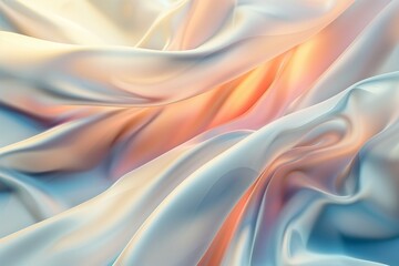 Wall Mural - Beautiful Abstract 3D Background with Smooth Silky Shapes