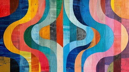 Wall Mural - colorful abstract geometric pattern background