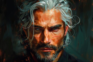 Fantasy Human Male Rogue: Symmetrical Cinematic Lighting in Detailed Digital Painting