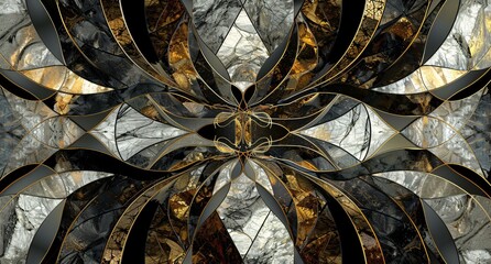 Aufkleber - Abstract Art: Mosaic of Color and Geometry