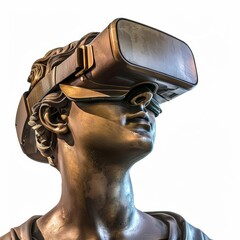 Groundbreaking virtual museums offer tours of mystifying, ancient civilizations using pioneering VR technology, isolated on white