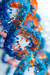 Orange and blue DNA