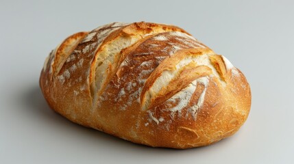 Canvas Print - Bread close up on a gray background