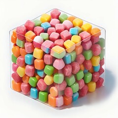 Wall Mural - colorful candy in a glass container.