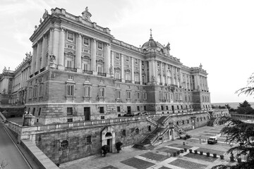 Wall Mural - Front of royal palace in Madrid, Spain.