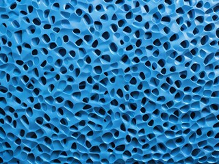 Poster - abstract blue background with foam plastic texture, close - up.