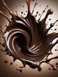 chocolate splash, 3d illustration