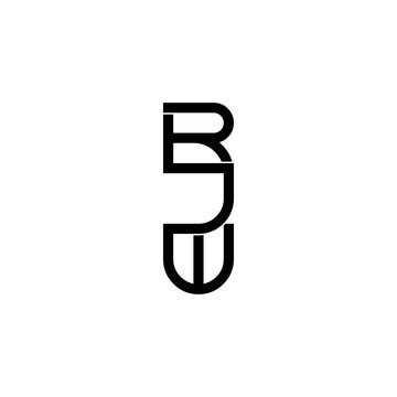 rjw initial letter monogram logo design