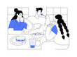 © Visual Generation - Sharing lunch isolated cartoon vector illustrations.