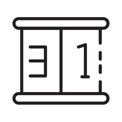 Poster - Game Result Scoreboard Line Icon