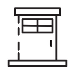 Canvas Print - Door Fix Tool Line Icon