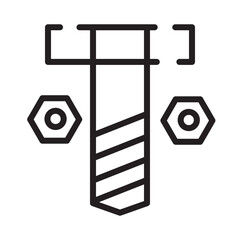 Poster - Bolt Nut Tool Line Icon