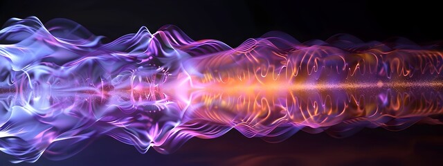 Aufkleber - wave packet absorption a quantum physics animation depicting energy loss at specific frequencies