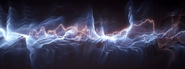 Poster - Thunderstorms Lightning Spectrogram Visual Representation of Frequency Content