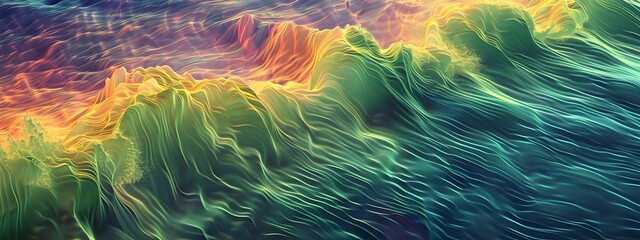 Poster - Spectrogram of a Rivers Flow A Visual Representation of Waters Frequency Content