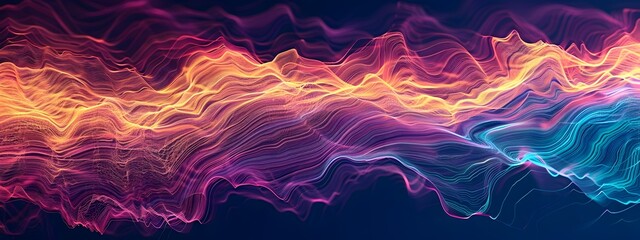 Poster - Spectrogram Visualizing the Frequency Content of a Rivers Flowing Water