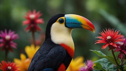 Wall Mural - toucan on a branch