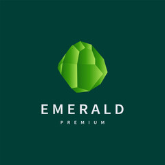 Wall Mural - emerald gem vector logo design illustration 2