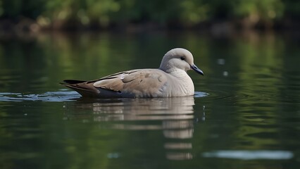 Canvas Print - goose on the water