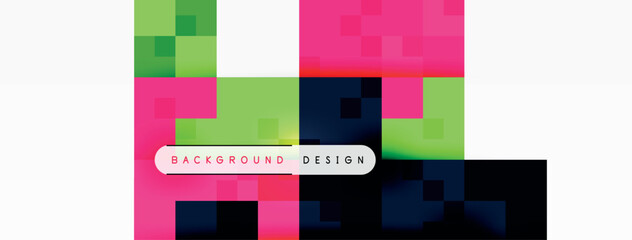 Aufkleber - a colorful background with squares and a white border . High quality