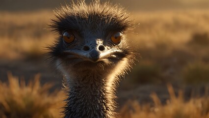 Poster - ostrich in the wild