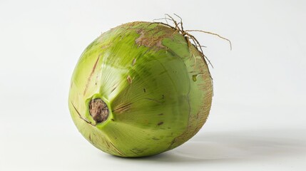 Sticker - Isolated green coconut on a white background