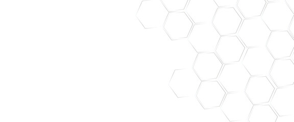 Poster - Vector abstract hexagonal background molecular structure with geometric abstract background with simple hexagon elements.