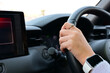 © sutichak - female driver hand hold steering wheel drive vehicle car rode trip travel