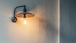 vintage wall lamp on white wall