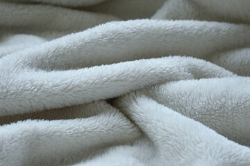 Wall Mural - white soft fluffy blanket textile