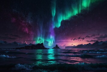 aurora over the sea