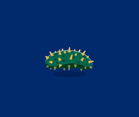 Fototapete - Underwater sea animals in font or undersea type of dash as sea cucumber, cartoon vector. Punctuation mark of dash hyphen of ocean alphabet typeface and sea font with underwater coral reef animals