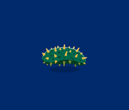 Underwater sea animals in font or undersea type of dash as sea cucumber, cartoon vector. Punctuation mark of dash hyphen of ocean alphabet typeface and sea font with underwater coral reef animals