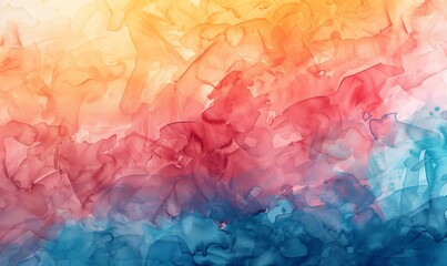 Poster - Warm Abstract Watercolor Painting with Fluid Transitions